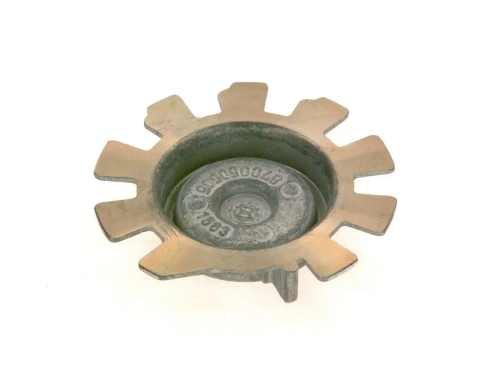 Bosch Drosselscheibe in Form eines Zahnrads mit mehreren Zähnen und zentralem Loch, gefertigt aus Metall.